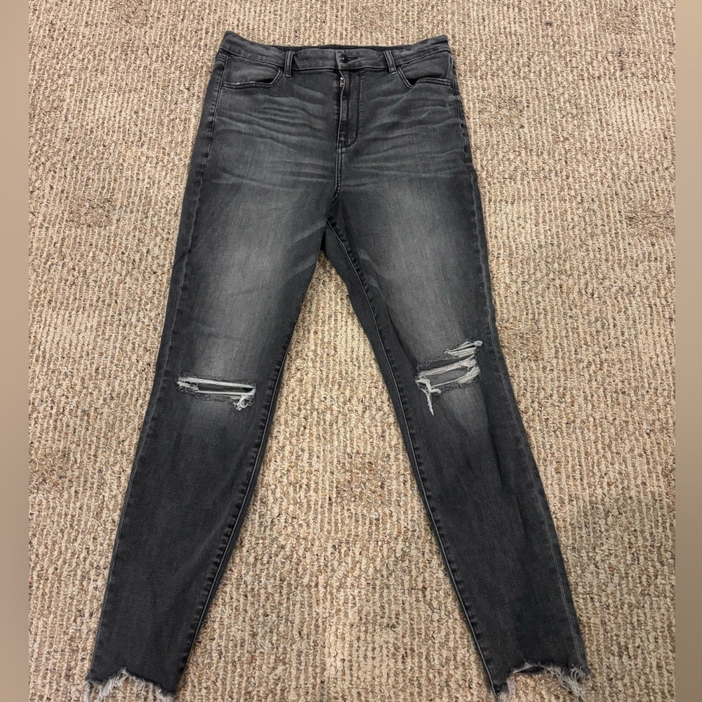 American Eagle Dark Gray Skinny Jeans Size 16